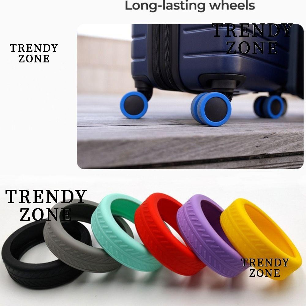 TRENDYZONE 4/8Pcs Travel Luggage Caster Shoes, Noise Wheels Guard Cover Reduce Wheel Wear Luggage Wh