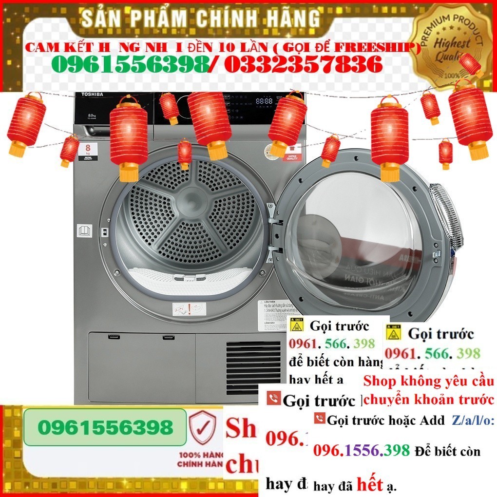 KHO >> CH TD-K90MEV(SK)  - Máy Sấy Ngưng tụ Toshiba 8 kg TD-K90MEV(SK) - Miễn Phí Lắp Đặt .