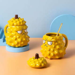 Cốc sầu riêng ly kỳ lạ cốc gốm sứ sáng tạo ly nước kỳ lạ quà sinh nhật nữ