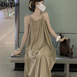Du YAN Váy treo phong cách cổ treo cho nữ mùa hè, hình dáng dáng rộng hình quả lê hợp lý cao cấp mới thể hiện khí chất nạc váy dài kiểu Pháp