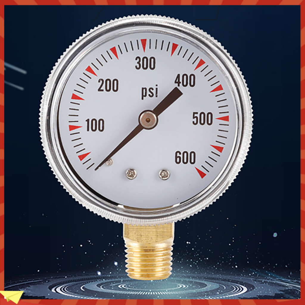 Gh| Đồng hồ đo áp suất thủy lực Y50 Chính xác đa năng 1 / 4NPT 600PSI Đồng hồ đo áp suất nước không khí dầu cứng cho bình xăng
