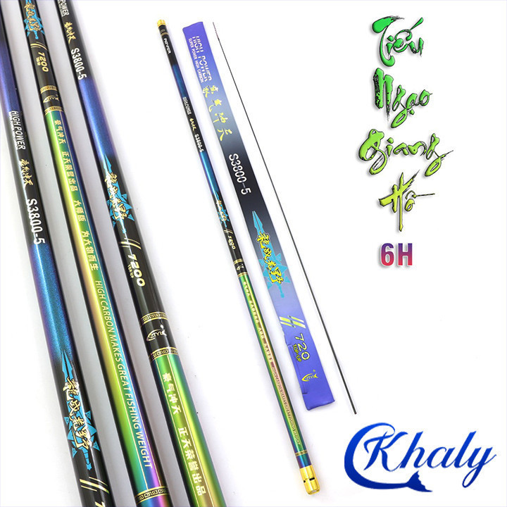 [Tặng ngọn] Cần Câu Tay Tiếu Ngạo Giang Hồ 6H Chất Lượng Cao- Tặng Kèm Đọt Phụ - 3m6 - 7m2 - Docauan