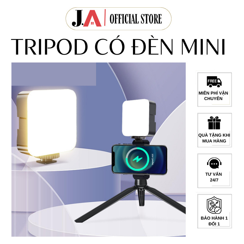 Đèn Trợ Sáng ĐÈN AY-49J KÈM CHÂN, Đèn Livestream Mini Có Chân Tripod, Đèn Bỏ Túi Tặng Kèm Giá Đỡ Điệ