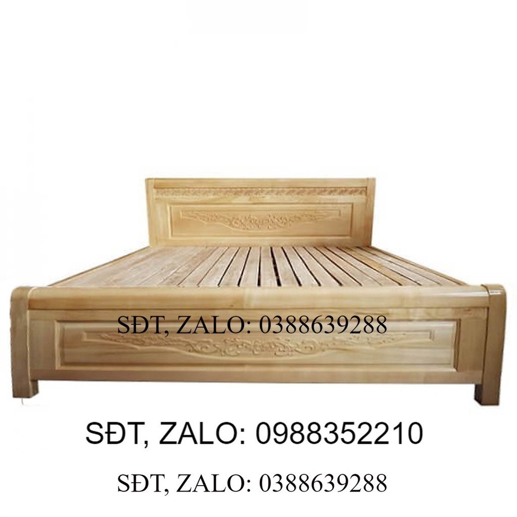 Bộ giường Ngủ HT21 Gỗ Sồi Nga Nguyên Khối