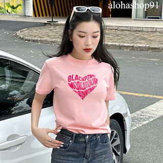 ÁO THUN BABY TEE IN TRÁI TIM BLACKPIK IDO THẾ HỆ, MUA MẶC THEO TREND NHA KHÁCH IU alohashop91