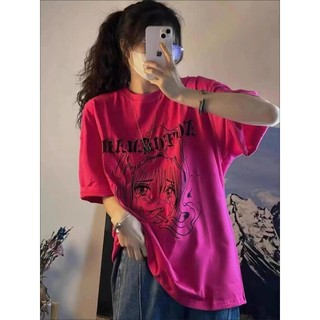 Yuewen Cotton Nguyên Chất Mỹ Retro Cao Cấp Thương Hiệu Hoa Hồng Đỏ Áo Thun Tay Ngắn Nam Nữ Phiên Bản Hàn Quốc Rời Thời Trang Phù Hợp Với