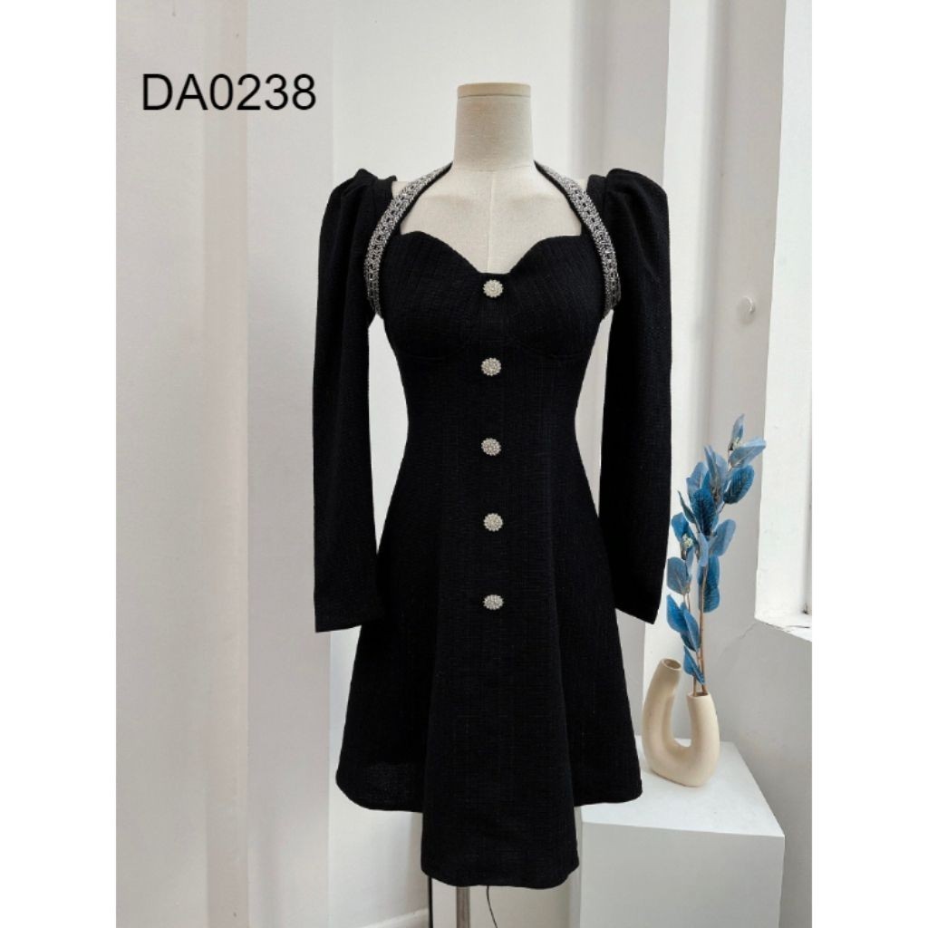 Đầm Bigsize Nữ Tú Mỡ Thiết Kế Trẻ Trung, Đầm Tweed Nhũ Kimie Đi Làm Dạo Phố Đủ Size 45-80kg DA0238