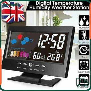 Đồng hồ báo thức SERENDI Lịch kỹ thuật số LED độ ẩm trong nhà / ngoài trời