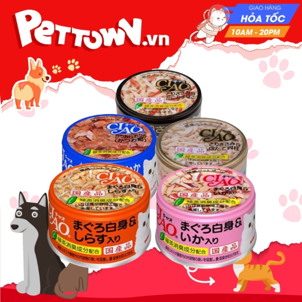 Pate Ciao Nhập Khẩu Thái Lan Lon 85g ( 1 thùng 24 lon )