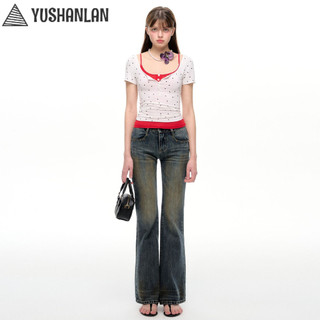 YUSHANLAN áo phông áo thun nữ croptop baby tee hàn quốc Vintage Minimalist Cổ điển WCS24407L9 14Z240403