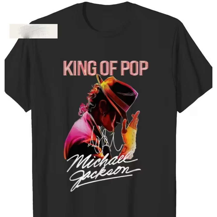 2024 bánh quế cho bạn bè Retro Michael Jackson King Of Pop Shirt, Michael Jackson 90S Graphic Tee xs