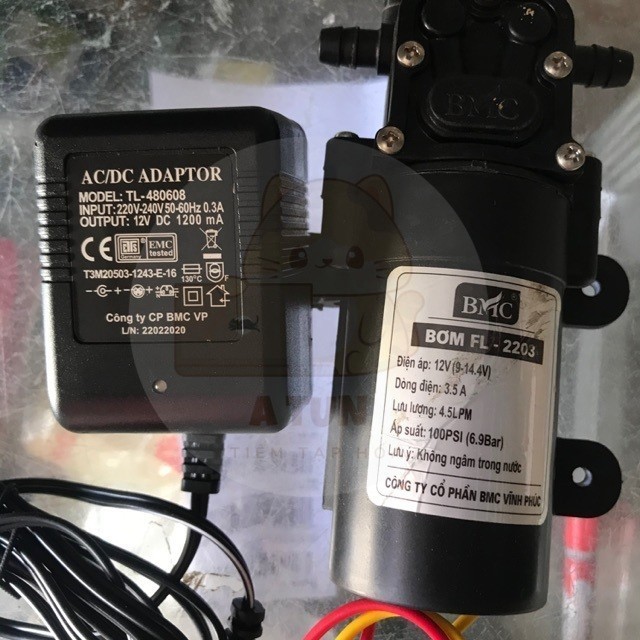 Bộ máy bơm tăng áp 12v Chính hãng BMC -QH Shop Online