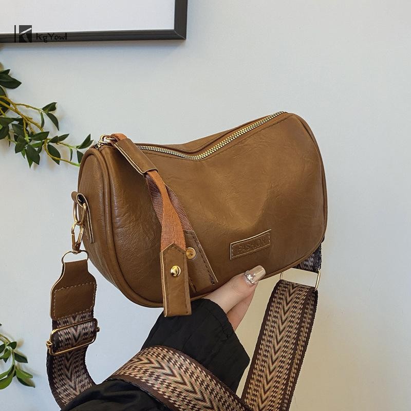 Túi đeo vai nữ cỡ nhỏ, đen nâu, da mềm, nhiều ngăn, tiện lợi khi đi chơi, đi dự tiệc, nhỏ gọn trong tay