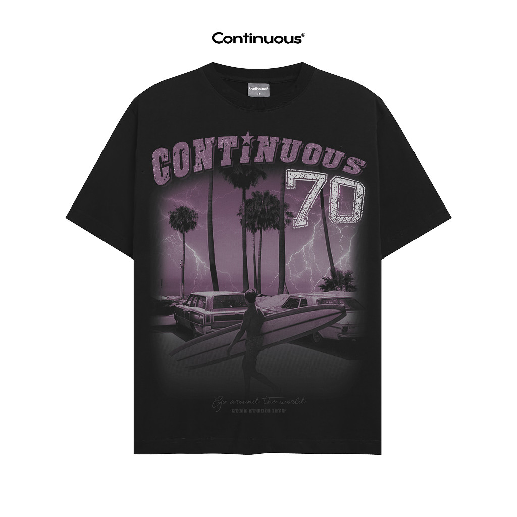 【HOT】 Áo thun Continuous - CTNS - GO AROUND THE WORLD/ Black