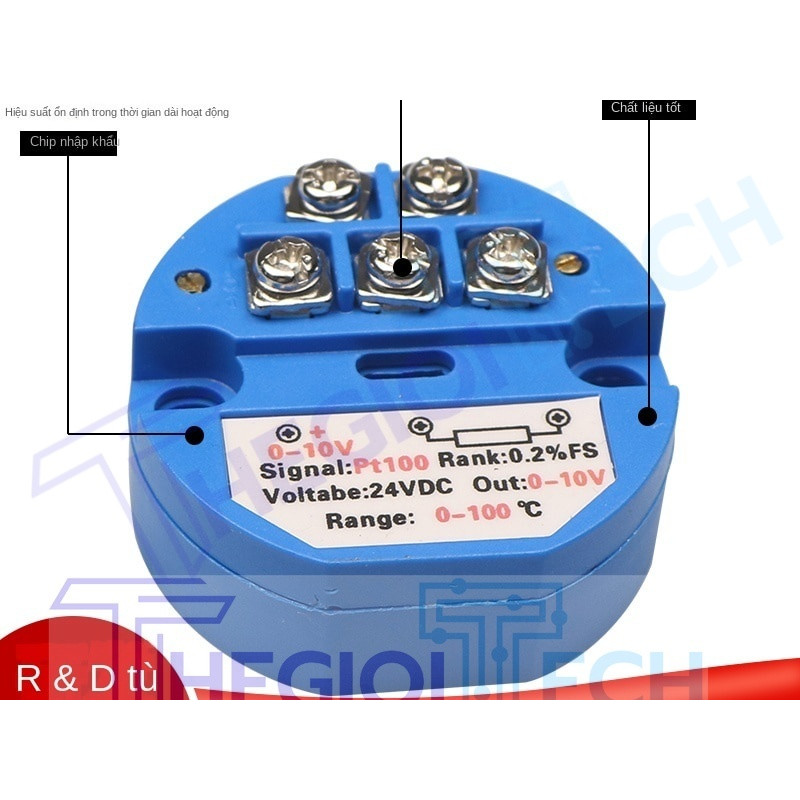 Mô Đun SBWZ | Chuyển Đổi PT100 Sang 4-20mA, 0-5V, 0-10V | Chính Xác, Bền Bỉ | Lý Tưởng Cho Đo Nhiệt 