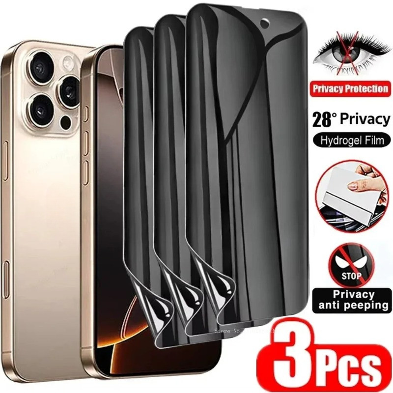 IPhone16e iPhoneSE4 iPhone16 16ProMax 1-3 Cái Chống Gián Điệp Riêng Tư Mềm Hydrogel Cho iPhone 16 Pr