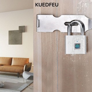 KUEDFEU Ổ khóa vân tay thông minh, Khóa mật khẩu vân tay sạc USB di động, Ổ khóa vân tay chống nước chống trộm sáng tạo