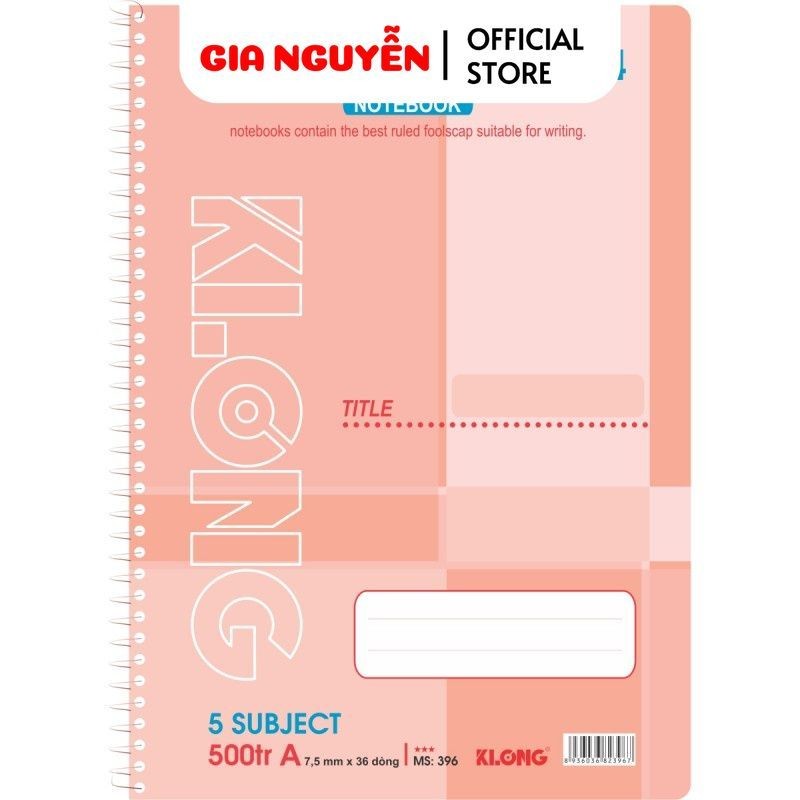 Sổ kẻ ngang lò xo A4 Startup KLONG 396 - 500 trang