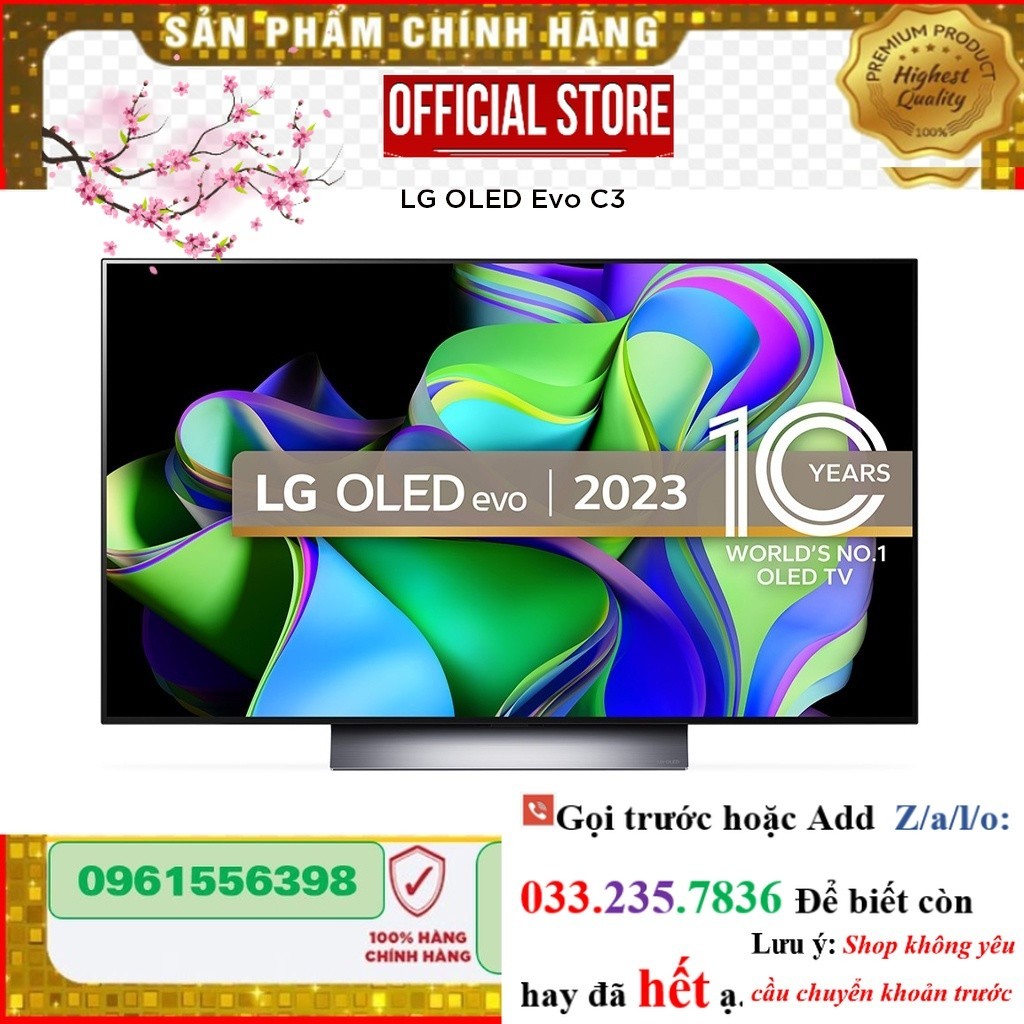 >Sale< Smart Tivi LG OLED Evo 4K 77inch OLED77C3PSA - Model 2023