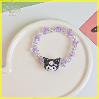 Vòng Tay Chuỗi Hạt Pha Lê Nhân Tạo Hình Cinnamoroll Kuromi Hoa Cúc Dễ Thương