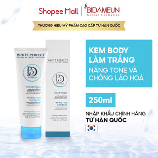 Kem Body Làm Trắng Nâng Tone Da Chống Lão Hóa BIDAMEUN SIYOUL White Perfect Clinical Body Lotion 250ML B45