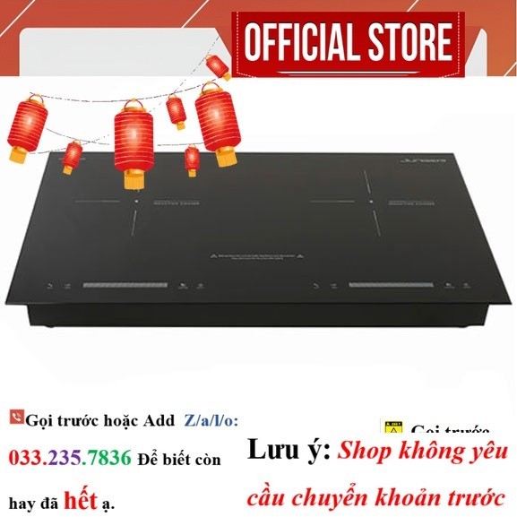 Bếp từ đôi Junger NKD22+ 4000W tặng máy hút mùi kính cong <NeW>