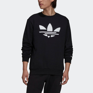 adidas Phong cách sống Áo Sweatshirt Cổ Tròn Shattered Trefoil Adicolor Nam Đen H37731