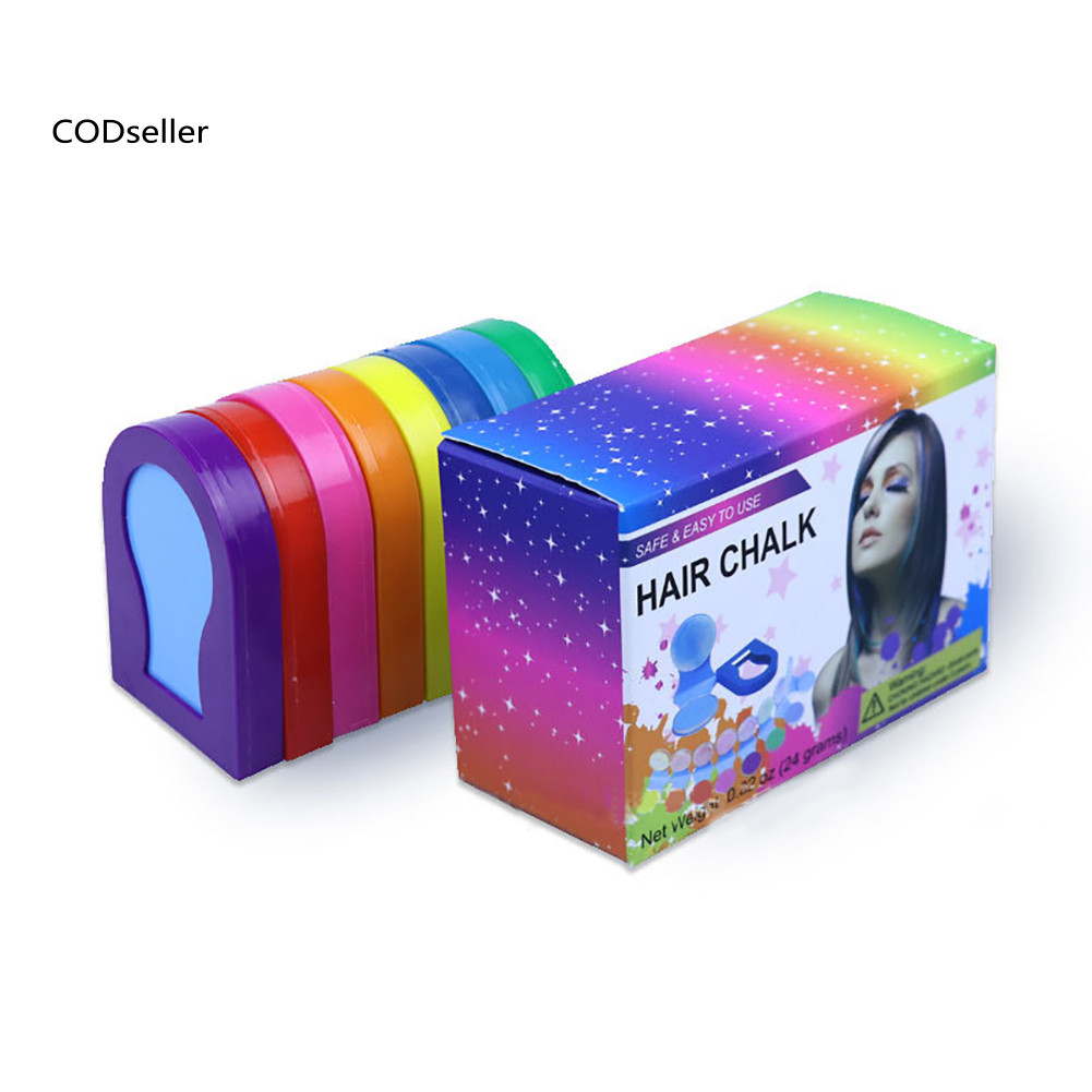 Cods 8 Màu Thuốc Nhuộm Tóc Màu Phấn Bột DIY Pastel Tạm Thời Dụng Cụ Tạo Kiểu Salon