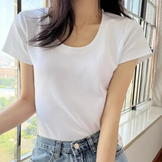 NRVP Mới 100% Cotton Unisex Áo Thun Nữ Tay Ngắn Slim Plus Size Tee Nữ Cổ Tròn Áo