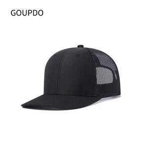 GOUPDO Mũ Hip Hop uốn nhẹ, Mũ bóng chày Snapback có thể điều chỉnh bằng lưới, Mũ che nắng nam nữ thoáng khí Mũ Trucker