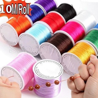 Dây pha lê tròn có ren đàn hồi - Thích hợp cho vòng tay đính cườm trang sức DIY - Dây căng dây pha lê - Dây đính cườm trong suốt - Dây đàn hồi Dây hạt