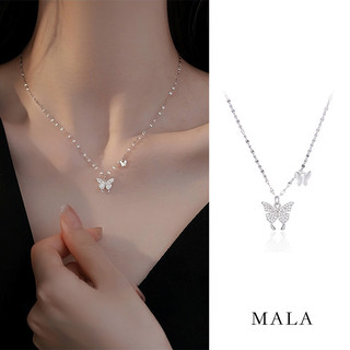 Vòng cổ  MAYEBE LAVEND bướm cao cấp mới của Hàn Quốc dát dây chuyền xương đòn nữ bạc kim cương