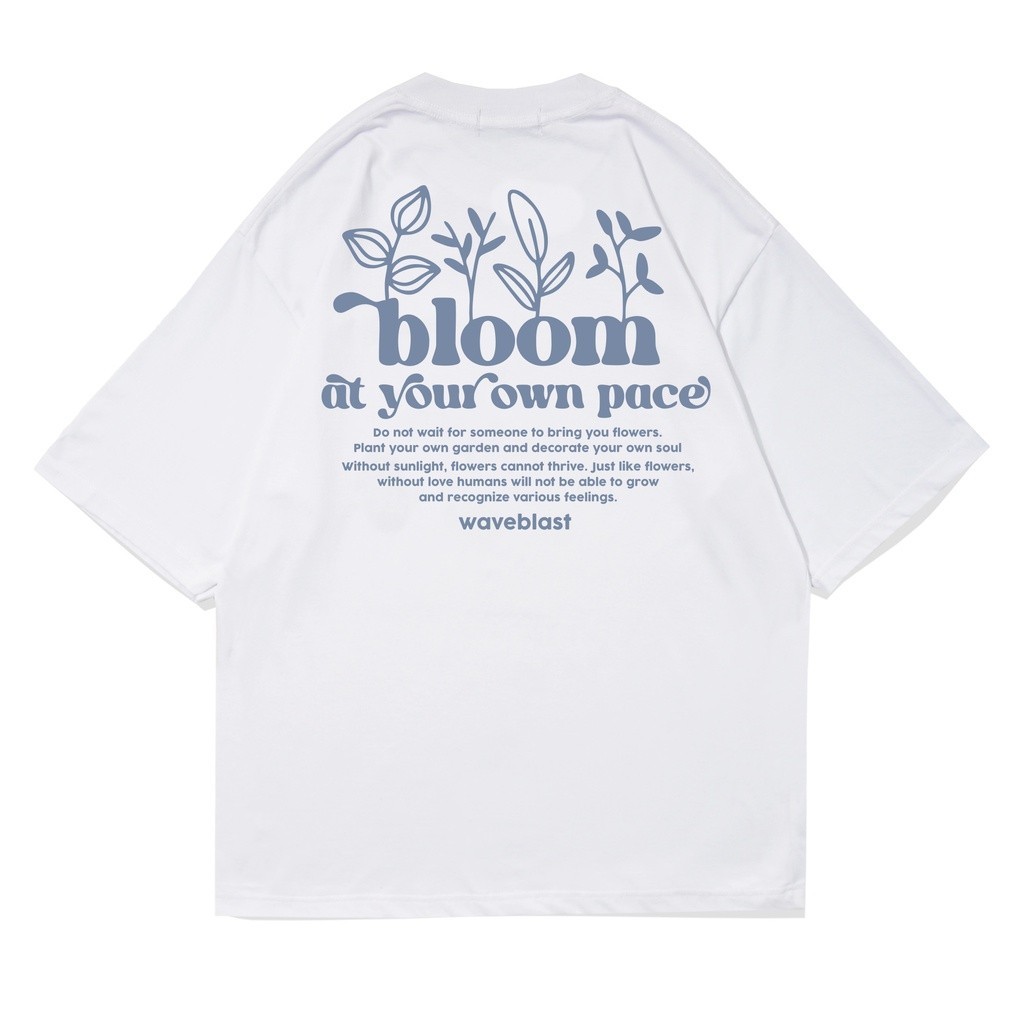 Áo thun nam Gildan Waveblast Áo thun Oversize Bloom White