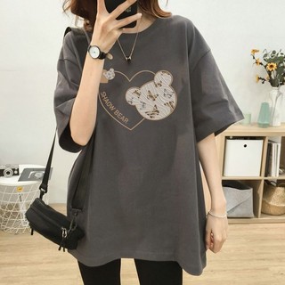 Áo thun Cotton ngắn tay mùa hè phong cách Hàn Quốc