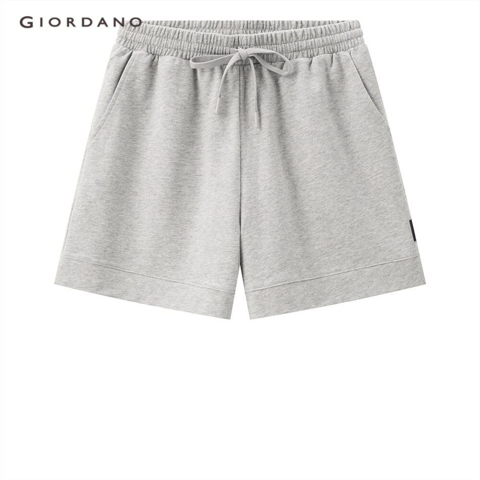 GIORDANO WOMEN Elastic waist loose cotton shorts 13403242