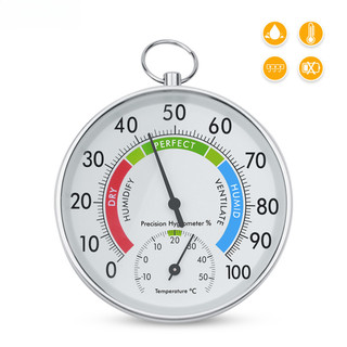 -10~50°C Nhiệt kế Máy đo độ ẩm Cảm biến đo độ ẩm treo tường Máy đo độ ẩm cho gia đình Nhà bếp Xông hơi Hộ gia đình