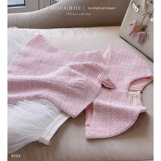 Set Dạ Váy Tầng Chouchou - Hồng