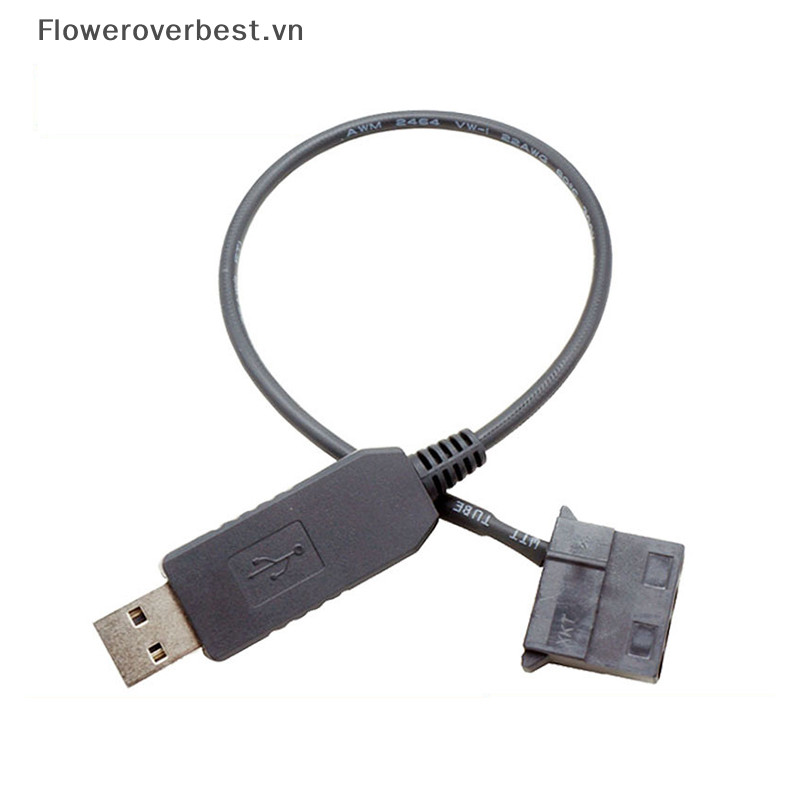 Fbvn USB Sang 4Pin PWM 5V Sang 12V Boost Line USB Tay Quạt PC Bộ Chuyển Đổi Nguồn Đầu Nối Cáp Chuyển Đổi Cho PC Quạt Làm Mát Nóng