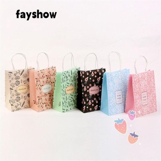 Túi Giấy Kraft Đựng Quà In Họa Tiết Chữ Thank You Có Quai Cầm Tiện Dụng