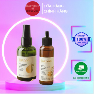 Combo nước dưỡng tóc bưởi pomelo cocoon 140ml + serum sa-chi phục hồi tóc cocoon
