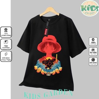 Áo thun One Piece Luffy 28, áo phông unisex nam nữ màu đen cotton, vải dày dặn, mặc thoáng mát