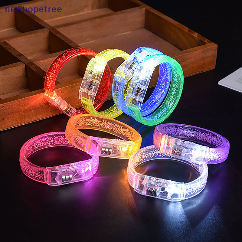 Ntvn Dạ Quang Đạo Cụ Đèn LED Đêm Phát Sáng Vòng Tay Chạy Dạ Quang Vòng Tay Thanh Đảng OIK