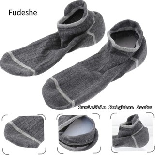 Fudeshe chiều cao bên trong, đế chiều cao bên trong thoáng khí vô hình tăng chiều cao tất, tất bảo vệ gót chân cotton chống nhọn