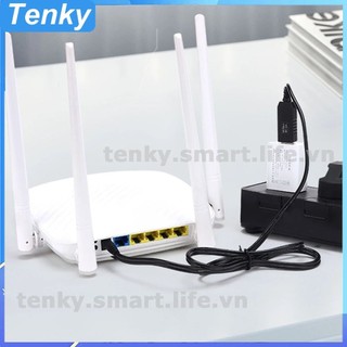 Cáp sạc pin USB 5,5mm USB sang DC5521 Khuỷu tay điện tử tiêu dùng USB sang DC5521 Dây nguồn màu đen 5V đến 12VDC3.5 Cáp tăng cường đầu tròn 1M 6W 12V 0,5A Tenky