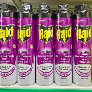 RAID Bình xịt côn trùng, xịt muỗi 520ml/ 600ml (Bibistore)
