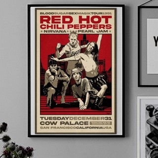 Poster Red Hot Chili Peppers 04 rock band cỡ A3 chất dày đẹp áp phích dán tường lồng khung trang trí nhà cửa quán cafe