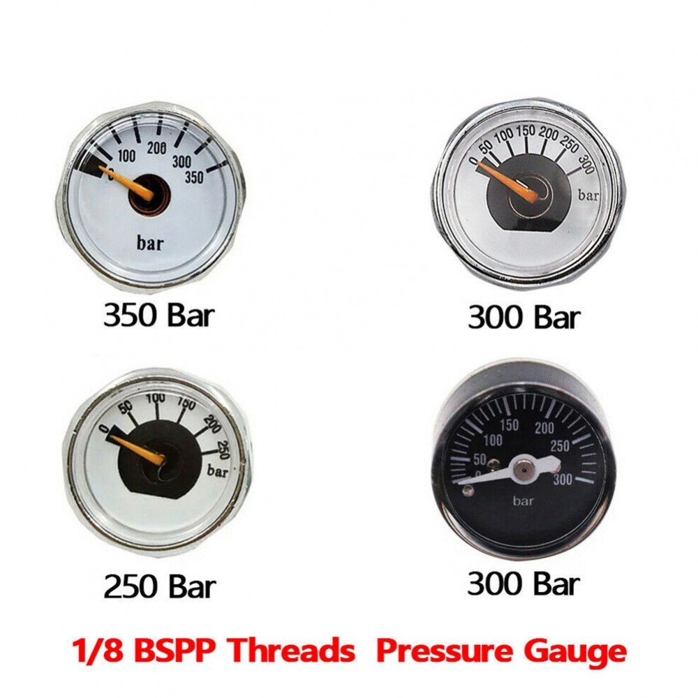 Máy đo áp suất siêu nhỏ Máy đo áp suất Manometer Paintball PCP Gas Máy đo siêu nhỏ mềm