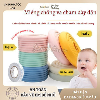 Cuộn Miếng Xốp Bọc Cạnh Bàn Dày dặn Dây Cao Su Che Bịt Cạnh Bàn, Ghế An Toàn Cho Bé 2 Loại L-W Grand Haven