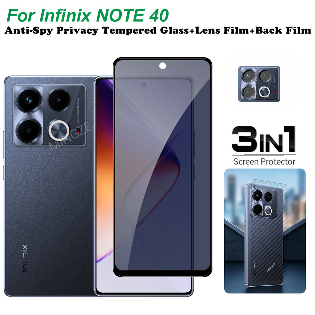 3in1 Cho Infinix Note 40 Kính Cường Lực Infinix Note 40 Bảo Vệ Màn Hình Infinix Note 40 Bảo Vệ Ống K