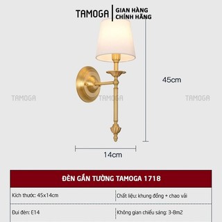 Đèn gắn phòng ngủ hiện đại, đèn led TAMOGA GRIDY 1718+ Tặng kèm bóng led